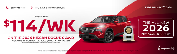 Lease a 2026 Nissan Rogue from $114/WK!