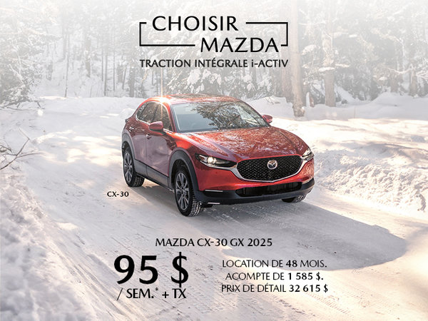 Promotions sur les véhicules neufs Mazda dans le Grand Montréal - Mazda CX-30 GX 2025