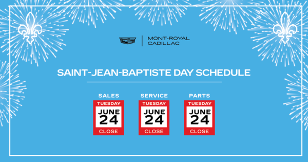 SAINT JEAN BAPTISTE DAY SCHEDULE