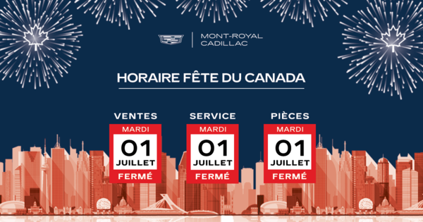 HORAIRE FÊTE DU CANADA
