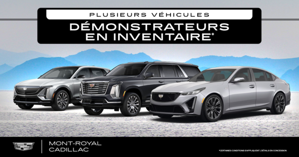 CONSULTEZ NOTRE INVENTAIRE DE DÉMONSTRATEURS !