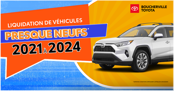 VÉHICULE PRESQUE NEUFS!