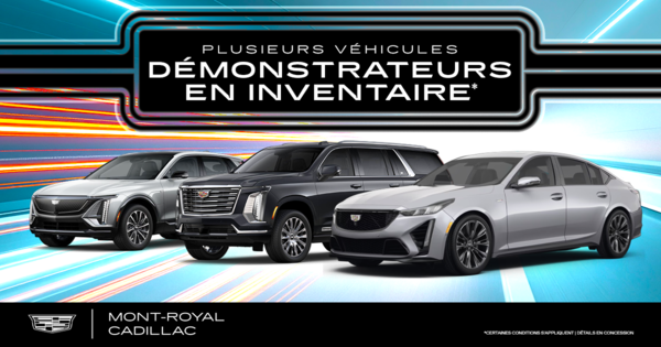 CONSULTEZ NOTRE INVENTAIRE DE DÉMONSTRATEURS !