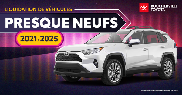 VÉHICULE PRESQUE NEUFS !