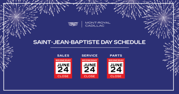 SAINT JEAN BAPTISTE DAY SCHEDULE
