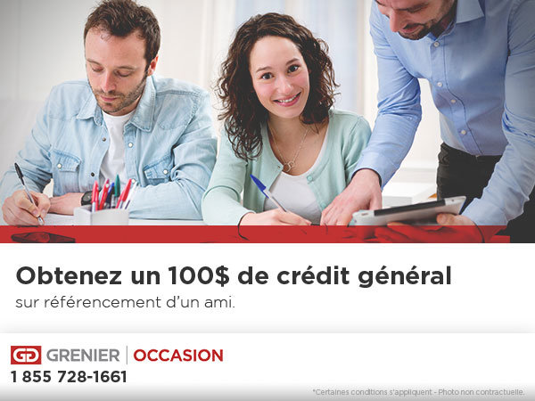 Obtenez un 100$ de crédit général chez Grenier Occasion