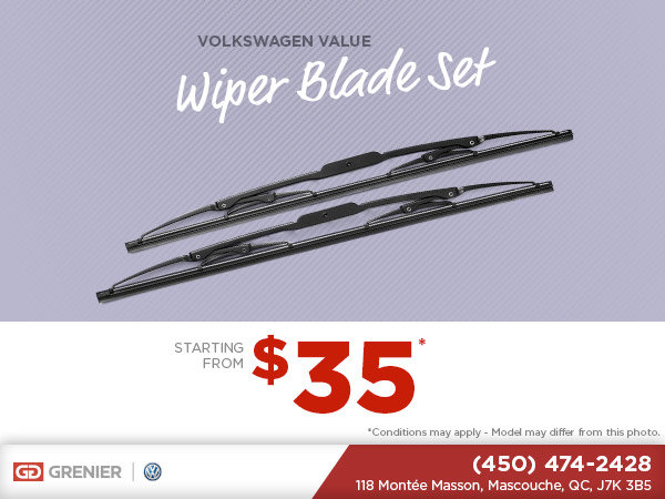 Save on Volkswagen Value Wiper Blade Set!