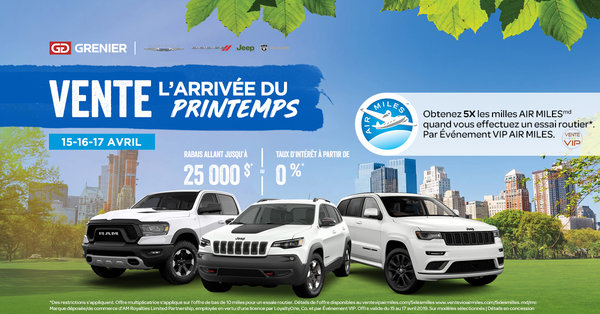 VENTE L'ARRIVÉE DU PRINTEMPS!