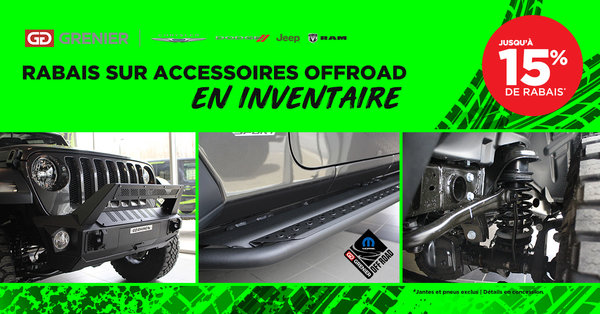 Rabais ACCESSOIRES OFFROAD!