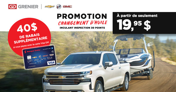 Promotion changement d'huile !