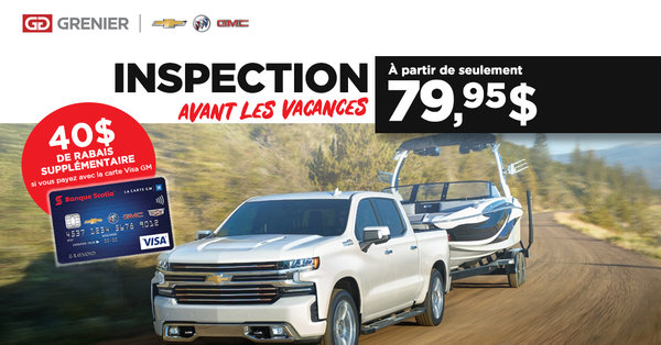 Inspection avant les vacances - Carte Visa GM