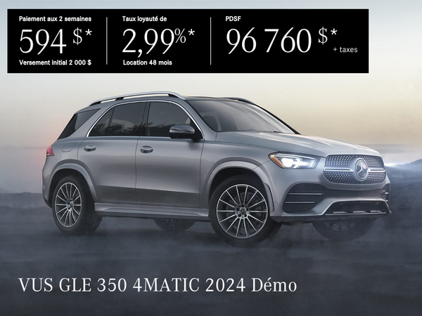 Location à partir de 594 $*/2 semaines + taxes, avec acompte de 2 000$!