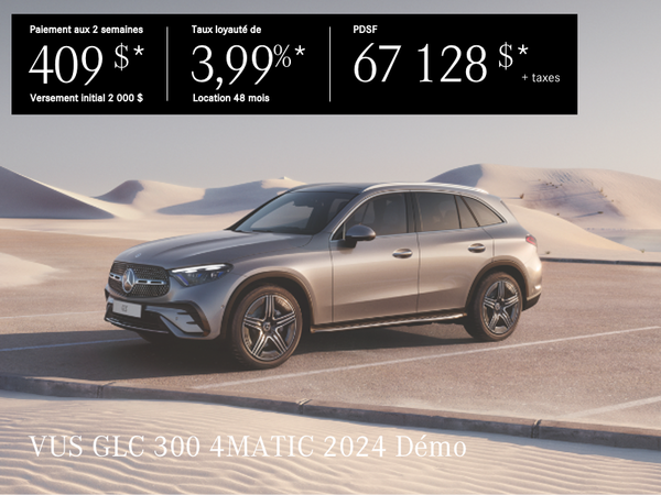 Location à partir de 409 $*/2 semaines + taxes, avec acompte de 2 000$!