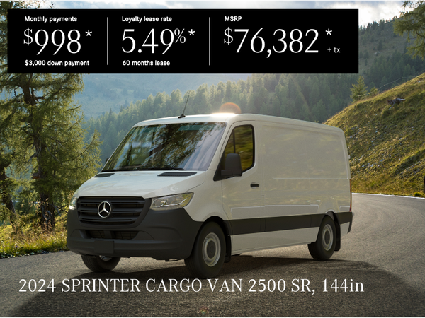 2024 SPRINTER - 60 months lease from $998*/month + tax