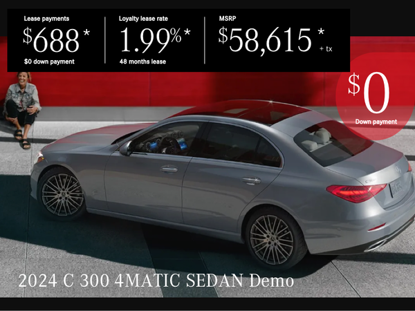 Lease from $688*/per month + tax, $0 down payment!