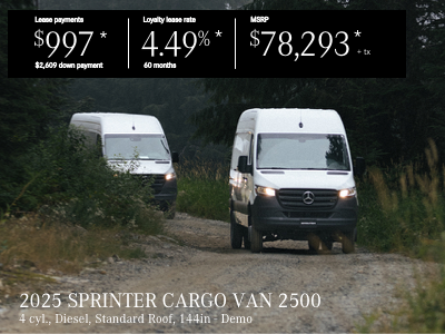 2025 Sprinter Cargo Van 2500, 144