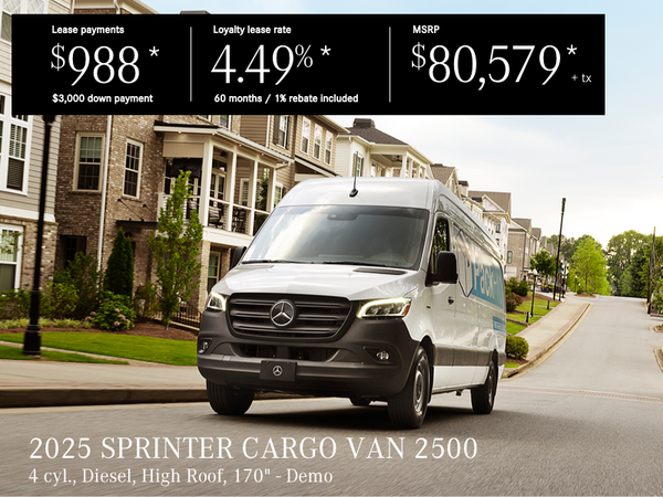 2025 Sprinter Cargo Van 2500, 170