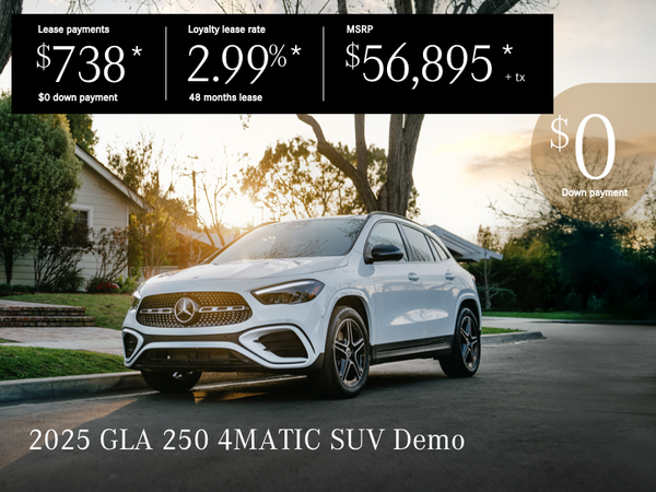 Lease from $738*/per month + tax, $0 down payment!