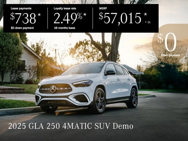 Lease from $738*/per month + tax, $0 down payment!