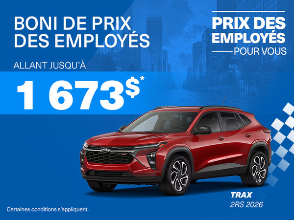 Le Chevrolet Trax 2RS 2026