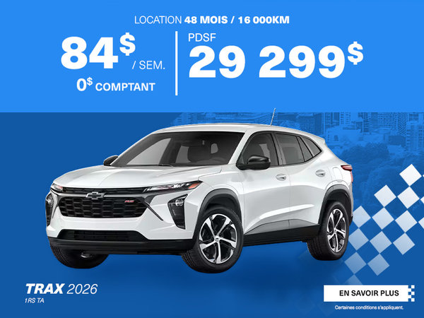 Procurez-vous le Chevrolet Trax 2026
