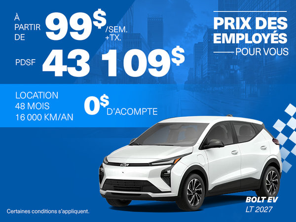 Procurez-vous le Chevrolet Bolt LT 2027