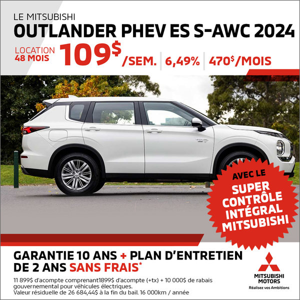 StEustache Mitsubishi à SaintEustache Le Outlander PHEV GT SAWC 2024