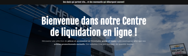 NOUVEAU : Centre de liquidation en ligne