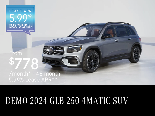 2024 GLB 250 4MATIC SUV Demo from $778/month*