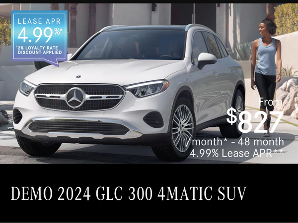 2024 GLC 300 4MATIC SUV Demo from $827 /month*