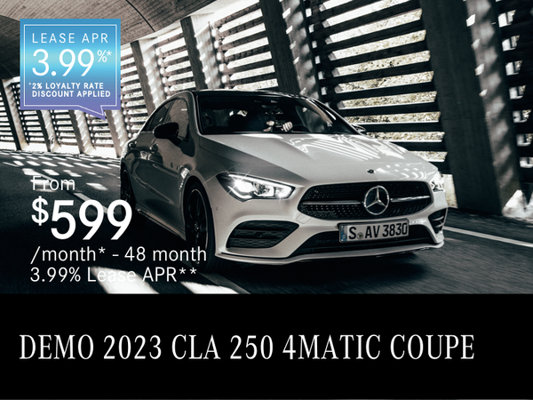 2023 CLA 250 4MATIC COUPE Demo from $599/month*