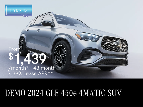 2024 GLE 450e 4MATIC Hybrid SUV Demo from $1,439 /month*