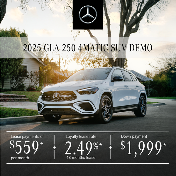 2025 GLA 250 4MATIC SUV from $559/month*+tx