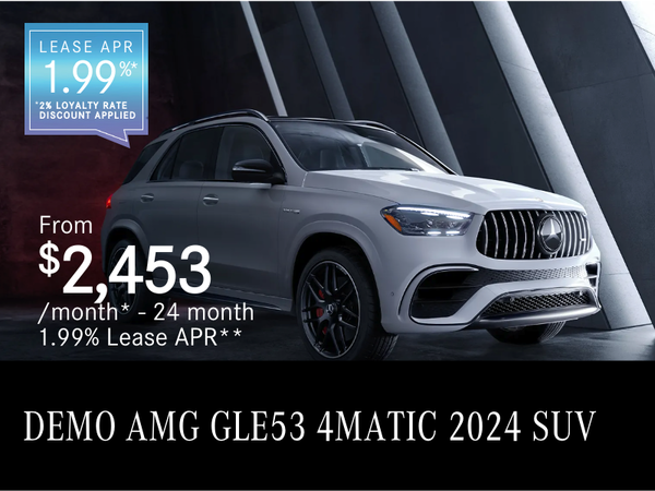 2024 AMG GLE53 4MATIC SUV Demo from $2,453/month*