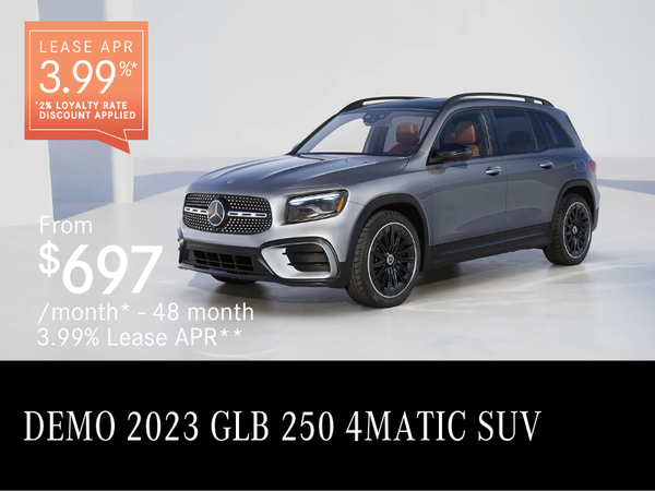 2023 GLB 250 4MATIC SUV Demo from $697/month*