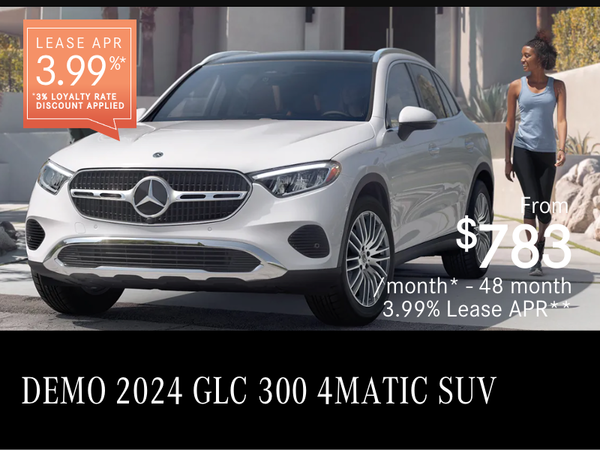 2024 GLC 300 4MATIC SUV Demo from $783 /month*
