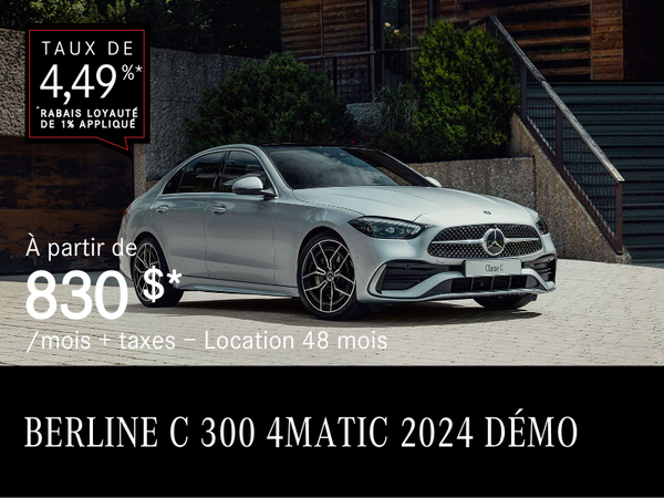 BERLINE C 300 4MATIC 2024 à partir de 830 $/mois*+tx