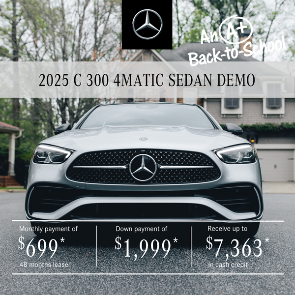 2025 C 300 4MATIC SEDAN from $699/month*+tx