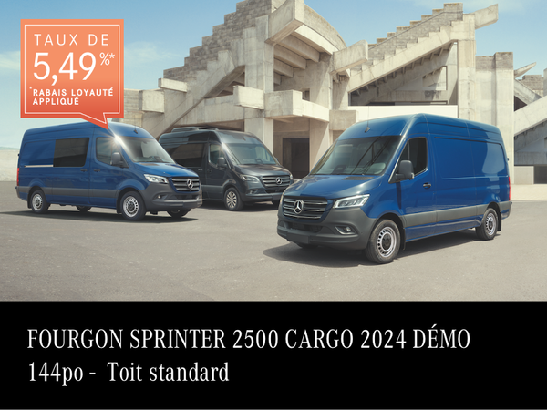 FOURGON SPRINTER 2500 2024 à partir de 918$/mois*