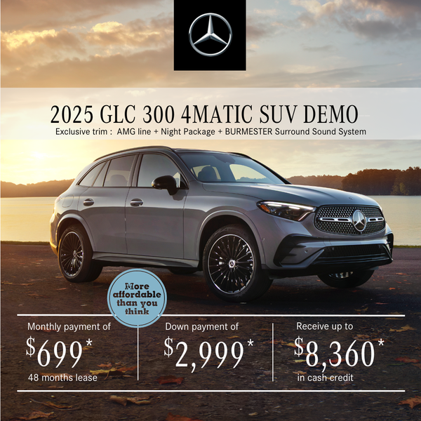 2025 GLC 300 4MATIC SUV from $699/month*+tx