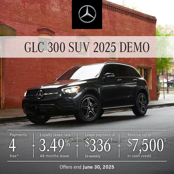 2025 GLC 300 4MATIC SUV from $336/bi-weekly*+tx