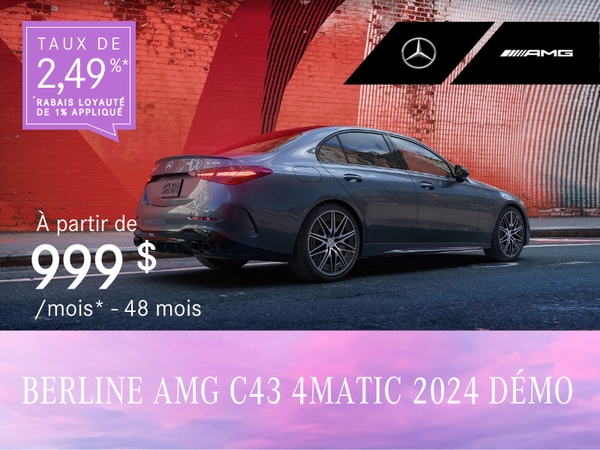 BERLINE AMG C43 4MATIC 2024 à partir de 999 $/mois*+tx