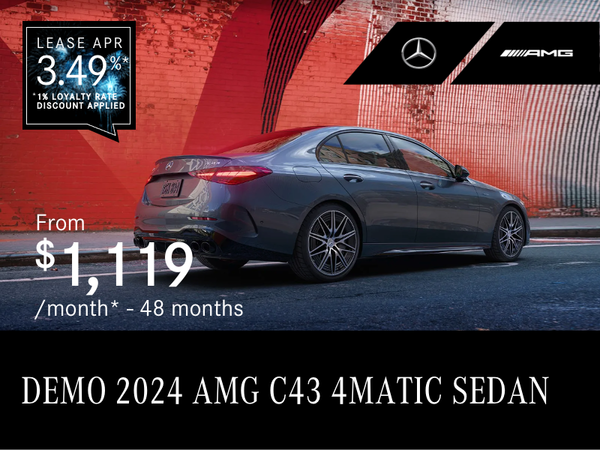 2024 AMG C43 4MATIC SEDAN from $1,119/month*+tx