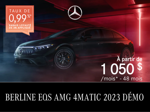 Démo BERLINE EQS AMG 4MATIC 2023  à partir de 1 050$/mois*