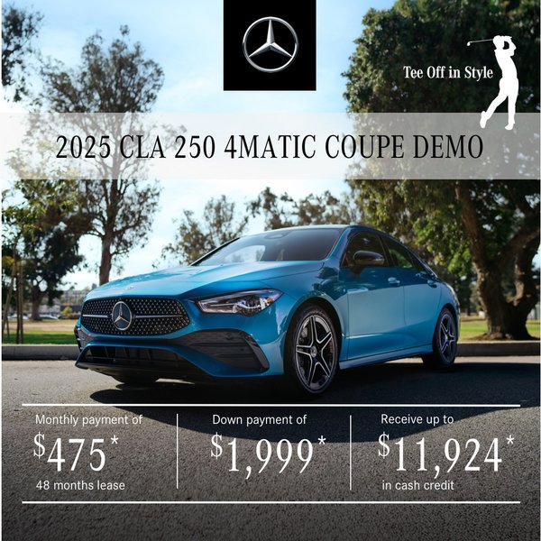 2025 CLA 250 4MATIC COUPE from $475/month*+tx