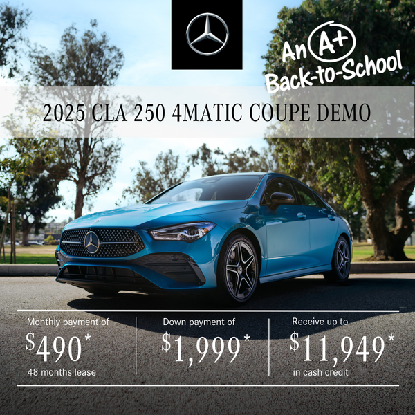 2025 CLA 250 4MATIC COUPE from $490/month*+tx
