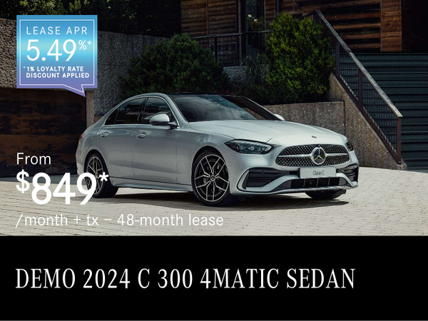 2024 C 300 4MATIC Sedan from $849/month*+tx