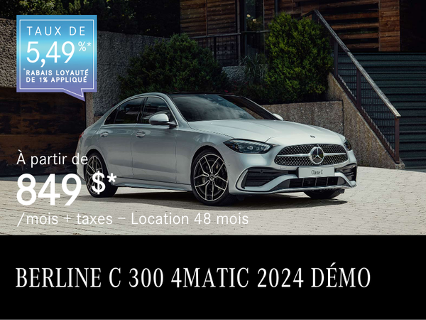 Berline C 300 4MATIC 2024 à partir de 849 $/mois*+tx