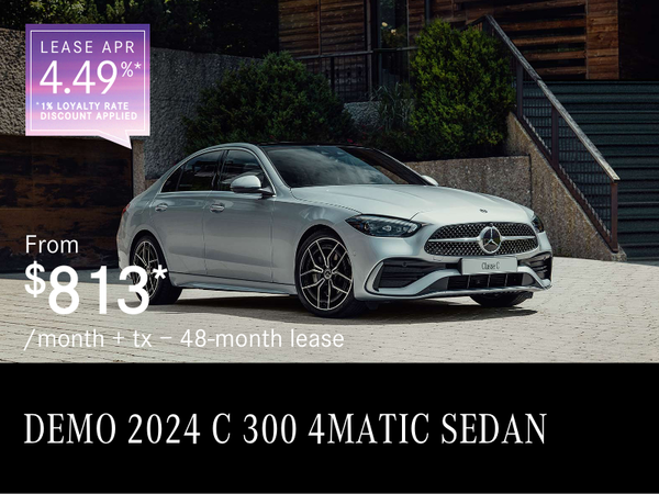 2024 C 300 4MATIC Sedan from $813/month*+tx