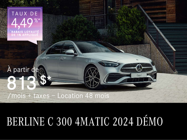 Berline C 300 4MATIC 2024 à partir de 813 $/mois*+tx